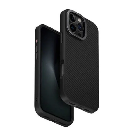 Cover Iphone 16 Pro Hybrid Magclick Charging Keva Max With Camera Stand Uniq - Carbon (Black)